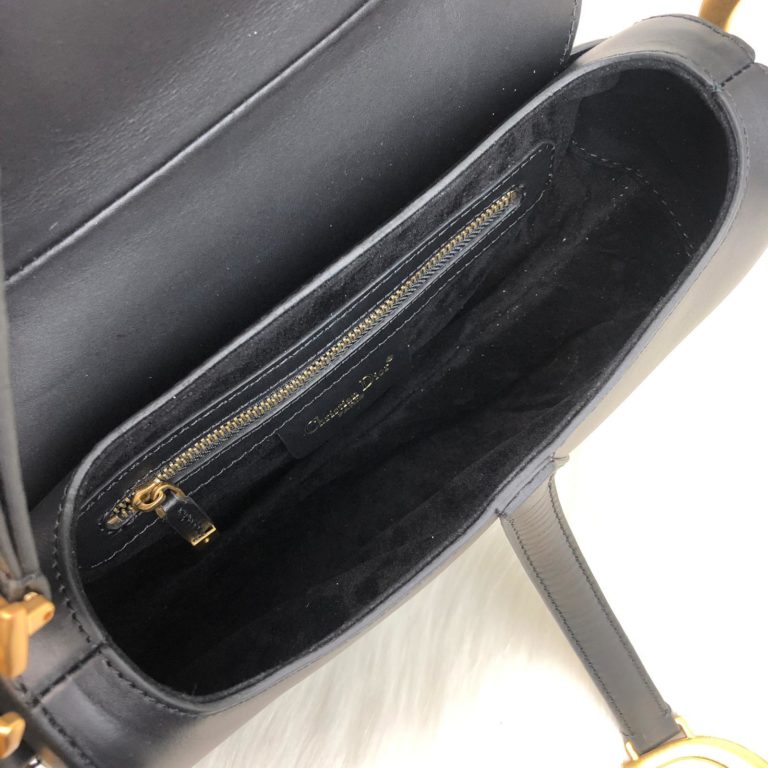 christian dior canta Saddle Calfskin siyah 25x20x6 hakiki dana derisi