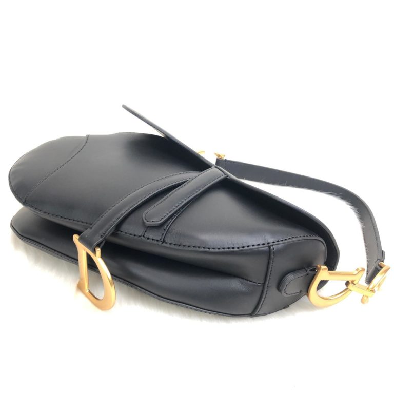 christian dior canta Saddle Calfskin siyah 25x20x6 hakiki dana derisi