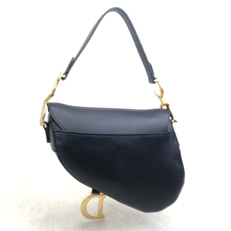 christian dior canta Saddle Calfskin siyah 25x20x6 hakiki dana derisi
