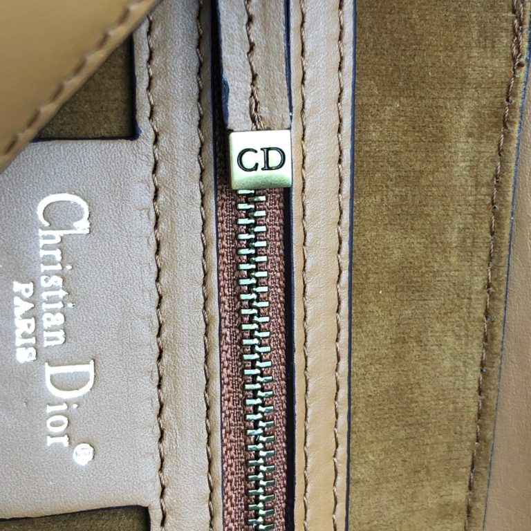 christian dior canta Saddle Calfskin taba 25x20x6 hakiki dana derisi