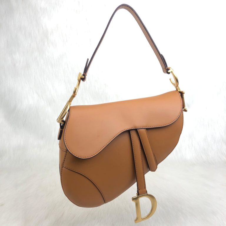 christian dior canta Saddle Calfskin taba 25x20x6 hakiki dana derisi