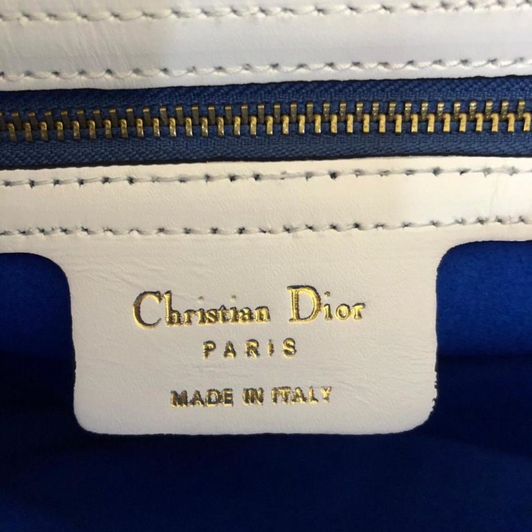christian dior canta Saddle desenli beyaz 25x20x6