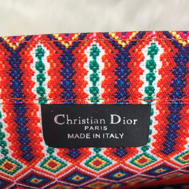 christian dior canta book tote oblique keten turuncu cok renkli 41x32