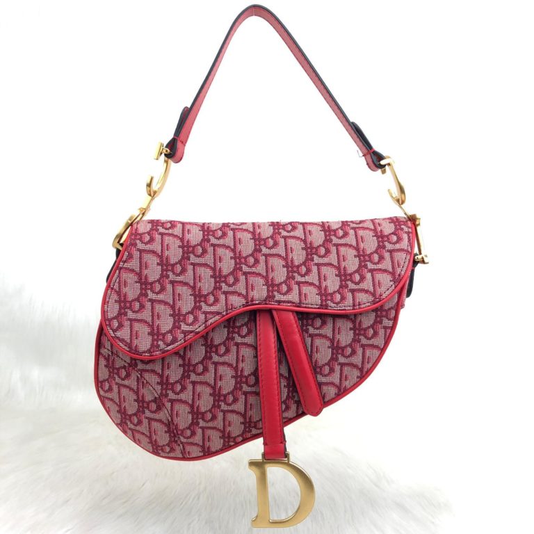 christian dior canta oblique saddle el dokumasi kirmizi 25x20x6