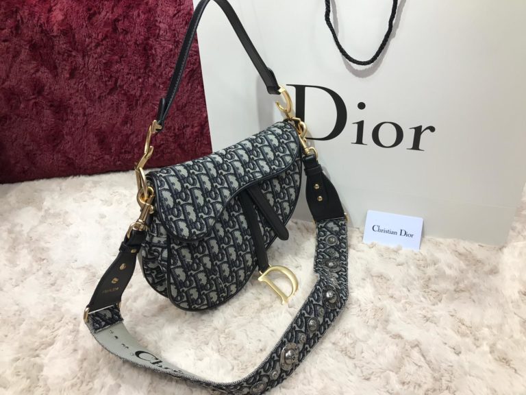 christian dior canta saddle suni deri askili 25x20x6 desenli siyah