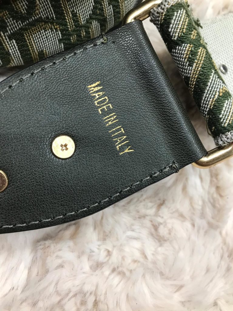 christian dior canta saddle suni deri askili 25x20x6 desenli yesil