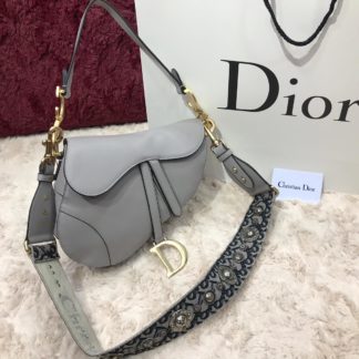 christian dior canta saddle suni deri askili 25x20x6 gri