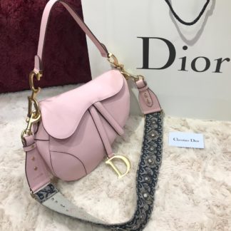 christian dior canta saddle suni deri askili 25x20x6 pembe