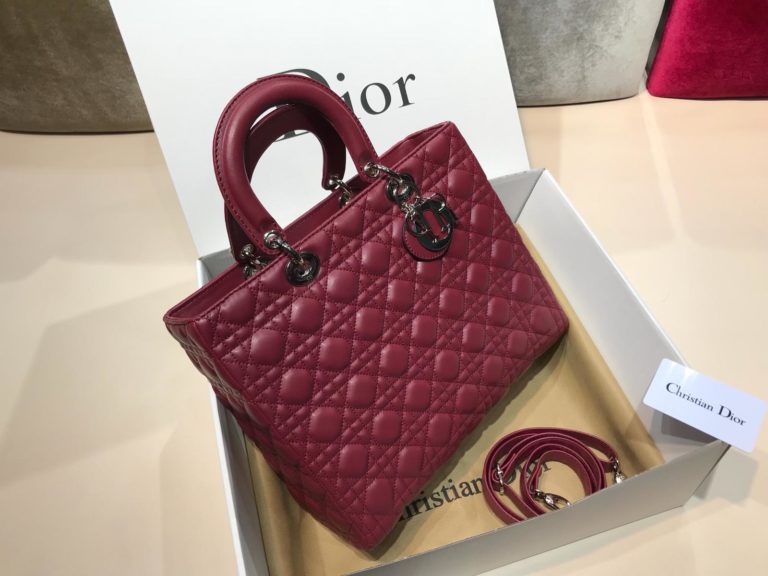 christian dior canta suni deri buyuk boy bordo 30x25