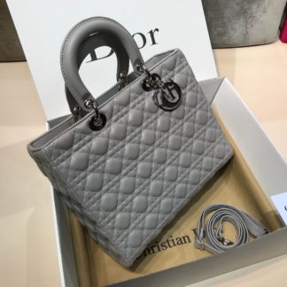 christian dior canta suni deri buyuk boy gri 30x25