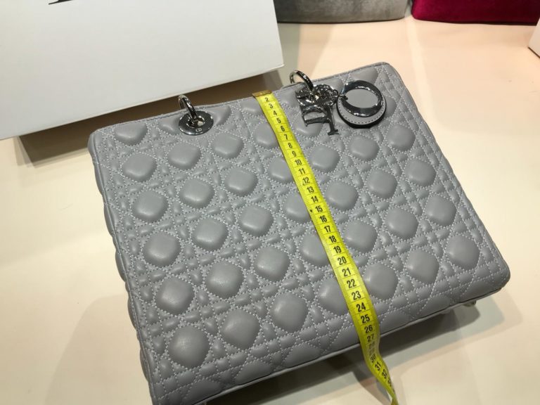 christian dior canta suni deri buyuk boy gri 30x25