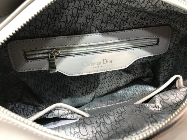 christian dior canta suni deri buyuk boy gri 30x25