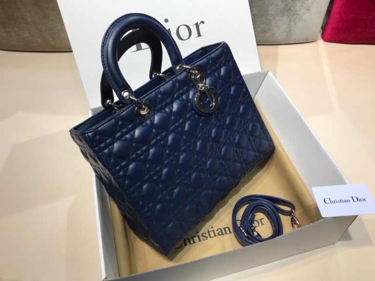 christian dior canta suni deri buyuk boy lacivert 30x25