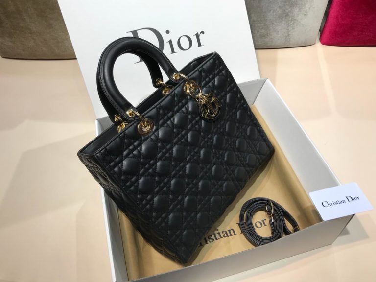 christian dior canta suni deri buyuk boy siyah gold 30x25
