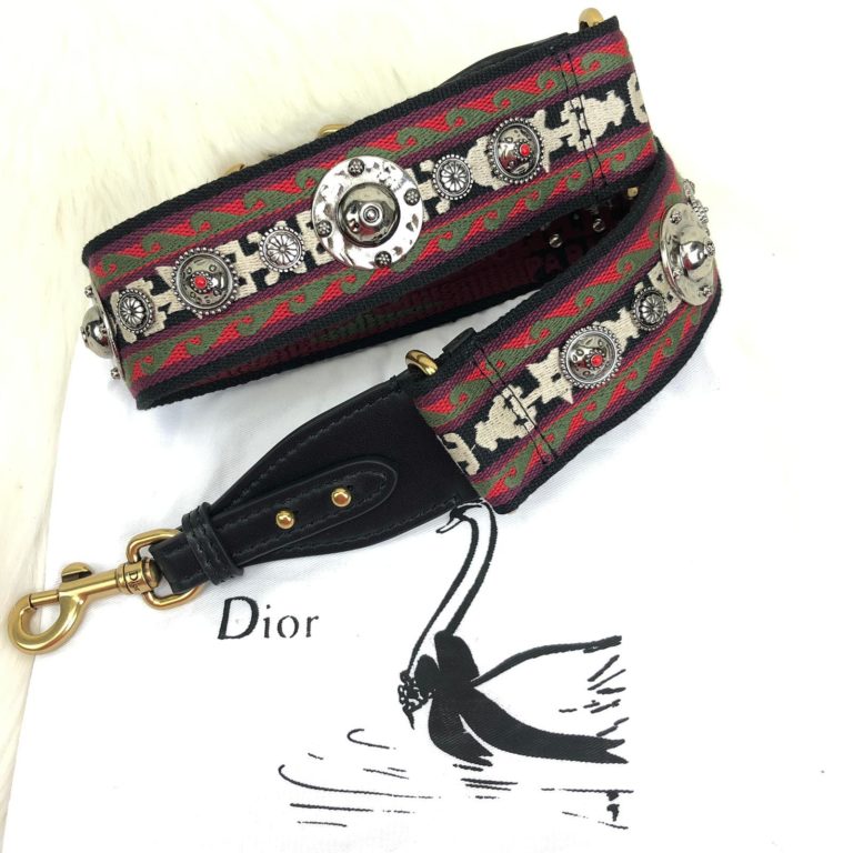 christian dior omuz askisi el dokuma kirmizi 95x5