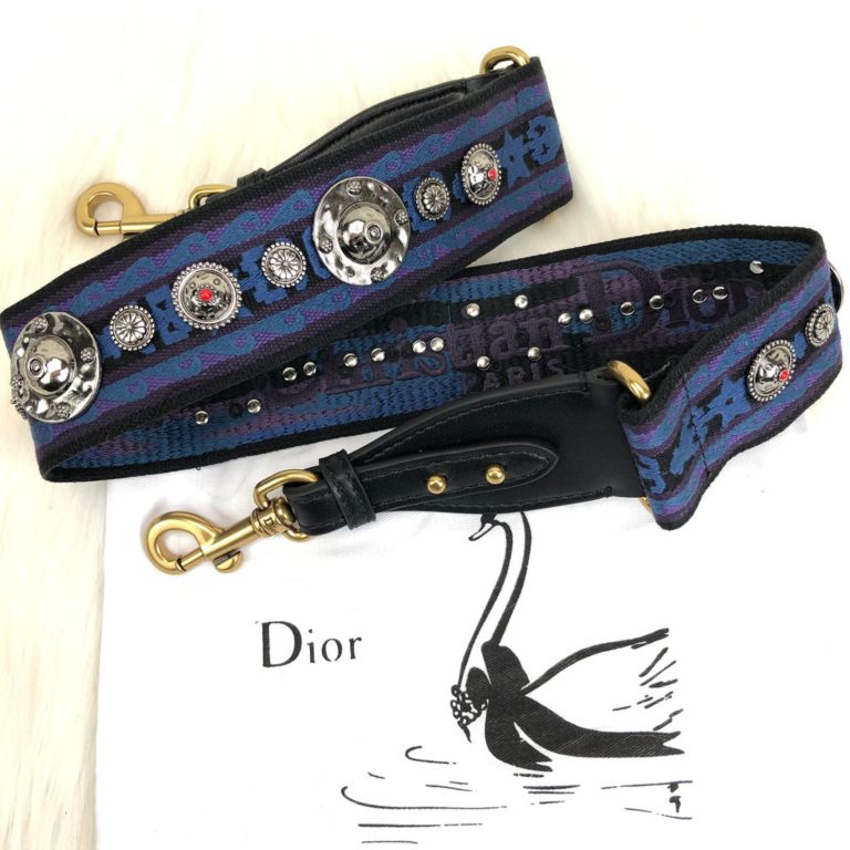 christian dior omuz askisi el dokuma mavi 95x5