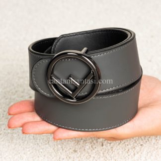 fendi kemer gri cift tarafli silver toka