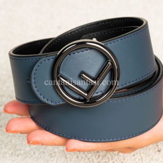 fendi kemer lacivert cift tarafli silver toka