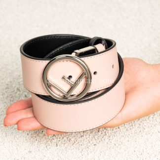 fendi kemer pudra pembe cift tarafli silver toka