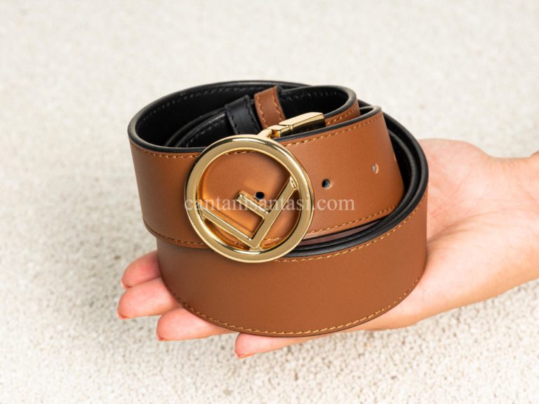 fendi kemer taba cift tarafli gold toka