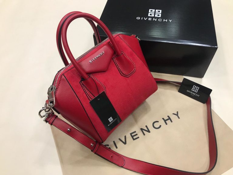 givenchy canta suni deri mini boy capraz askili suet kirmizi