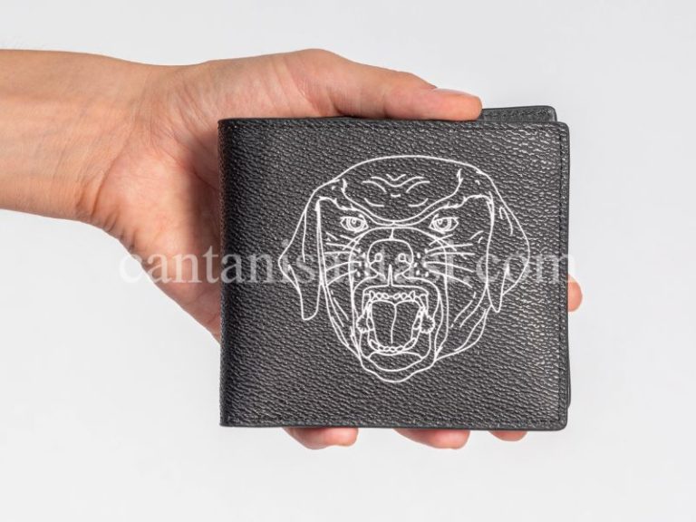 givenchy cuzdan erkek kopek desenli siyah