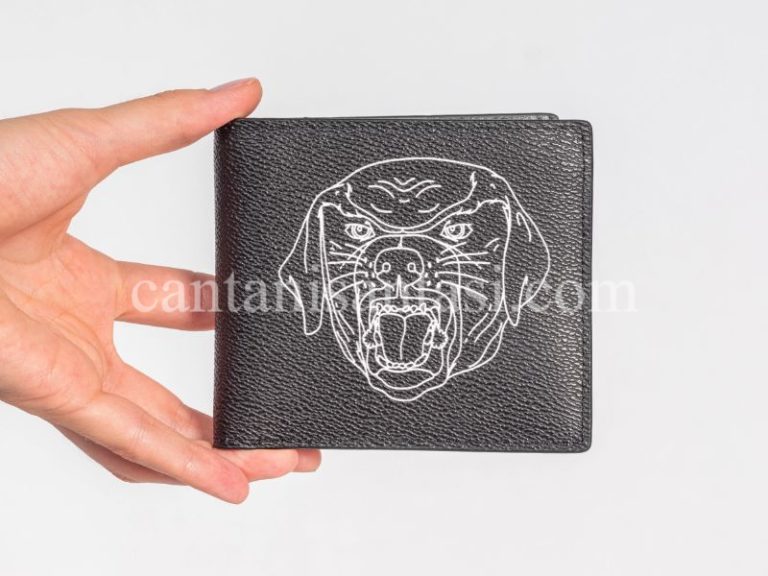 givenchy cuzdan erkek kopek desenli siyah