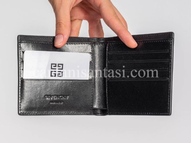 givenchy cuzdan erkek kopek desenli siyah