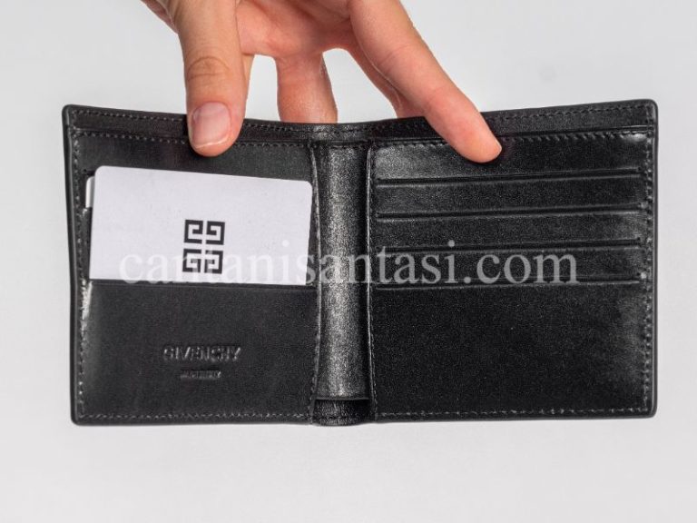 givenchy cuzdan erkek kopek desenli siyah