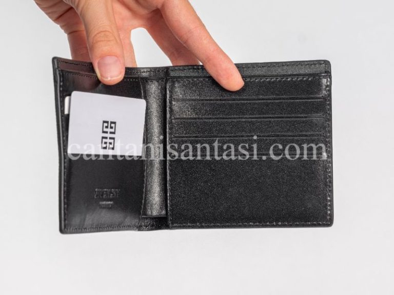 givenchy cuzdan erkek kopek desenli siyah