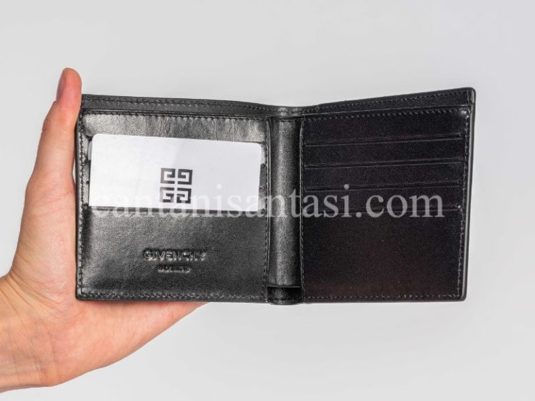 givenchy cuzdan erkek kopek desenli siyah