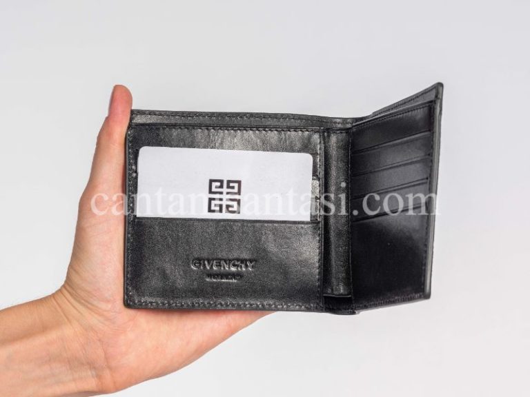 givenchy cuzdan erkek kopek desenli siyah