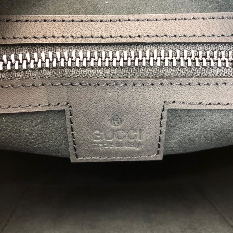 gucci canta imprime messenger erkek postaci deri siyah 25x23