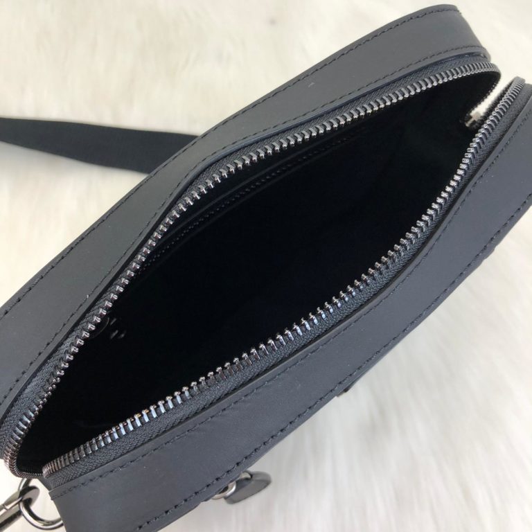 gucci canta imprime messenger erkek postaci deri siyah 25x23