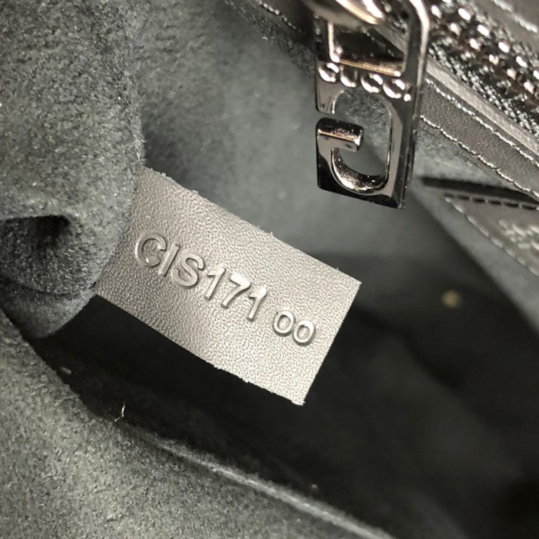 gucci canta imprime messenger erkek postaci deri siyah 25x23