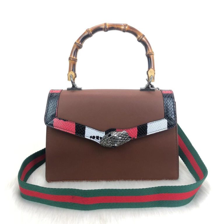 gucci canta lilith bambu sap kahve 28x20