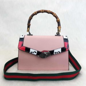 gucci canta lilith bambu sap pembe 28x20