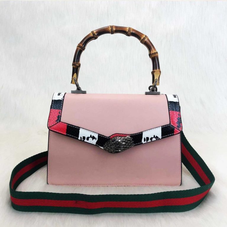 gucci canta lilith bambu sap pembe 28x20