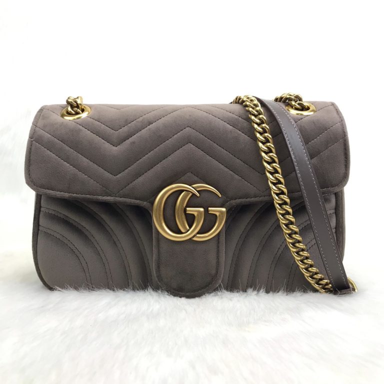 gucci canta marmont velvet kadife askili vizon 27x16