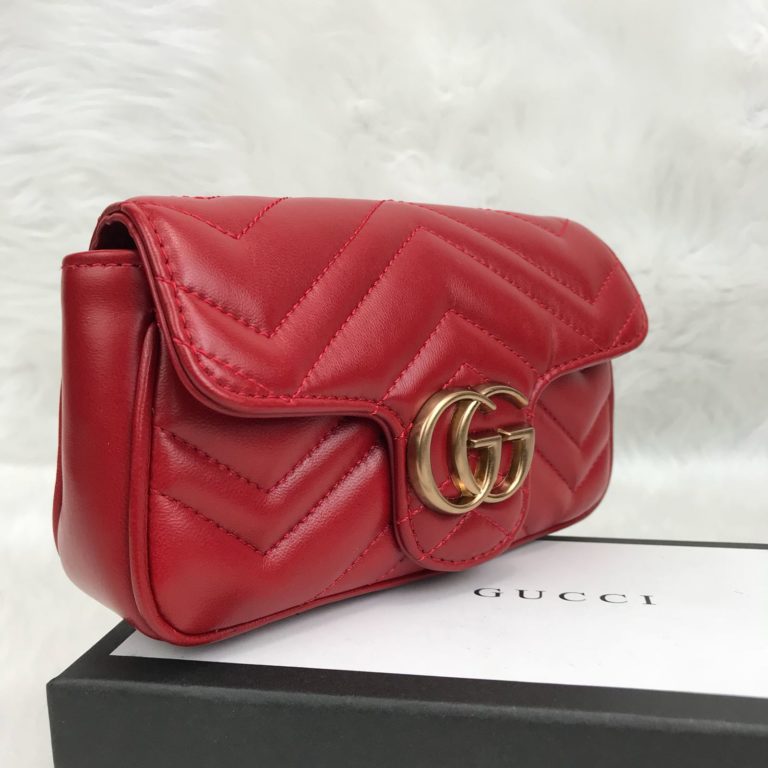 gucci canta mini marmont kirmizi 17x12