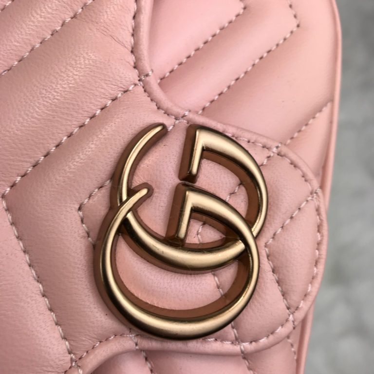 gucci canta mini marmont pudra pembe 17x12