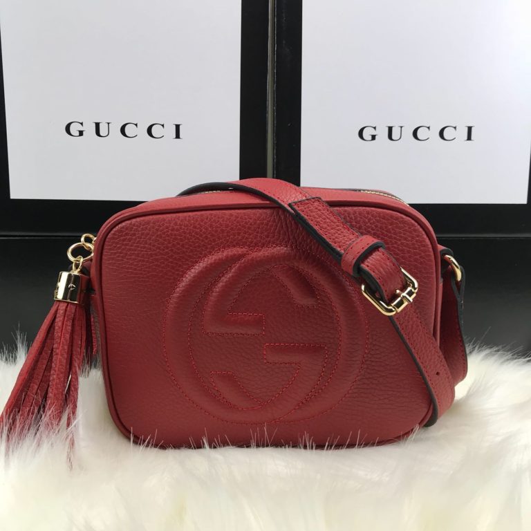 gucci canta soho disco capraz askili kirmizi 21x17