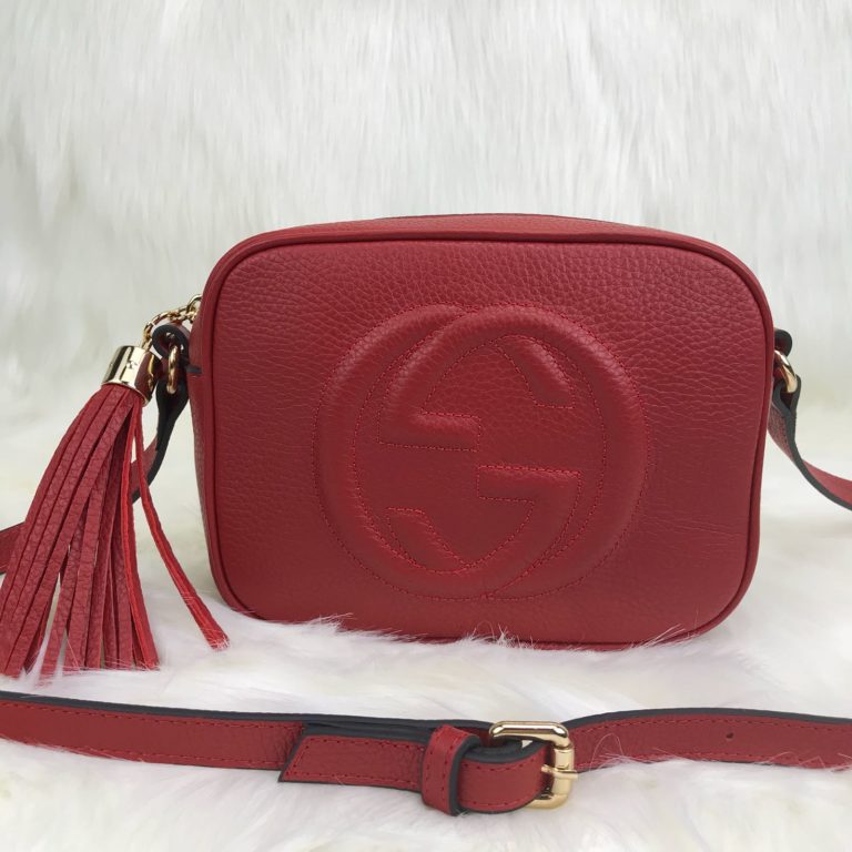 gucci canta soho disco capraz askili kirmizi 21x17