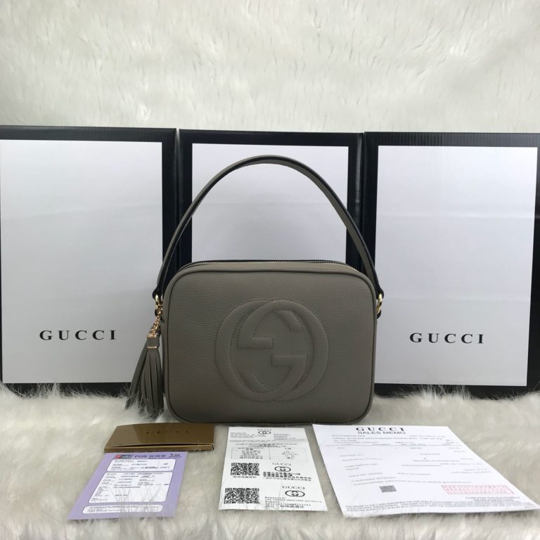 gucci canta soho double cift fermuarli cift askili gri 23x17