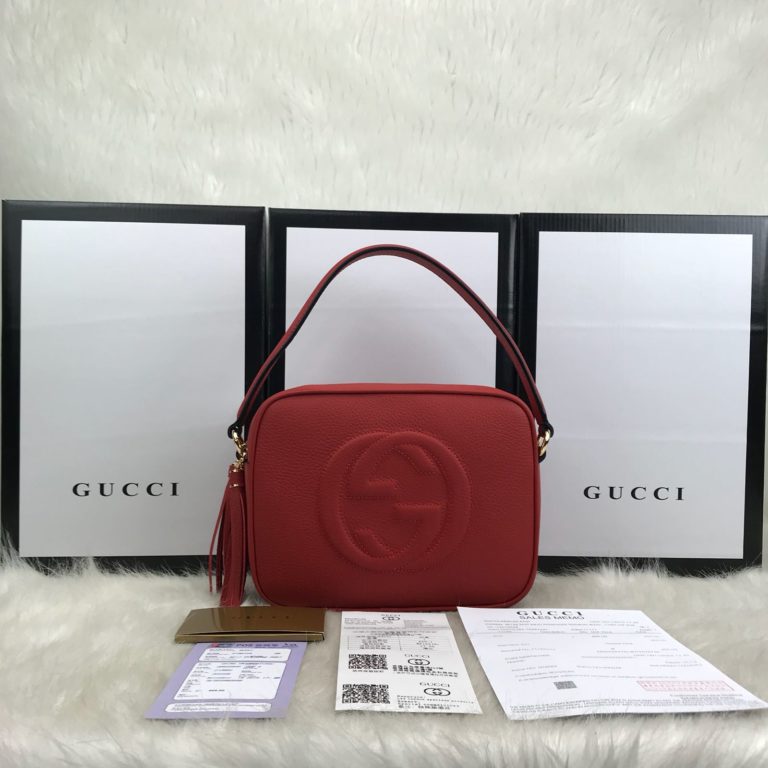 gucci canta soho double cift fermuarli cift askili kirmizi 23x17