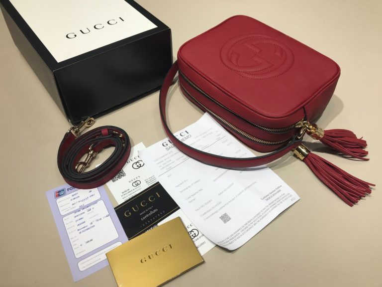 gucci canta soho double cift fermuarli cift askili kirmizi 23x17