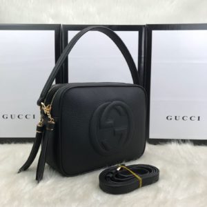 gucci canta soho double cift fermuarli cift askili siyah 23x17