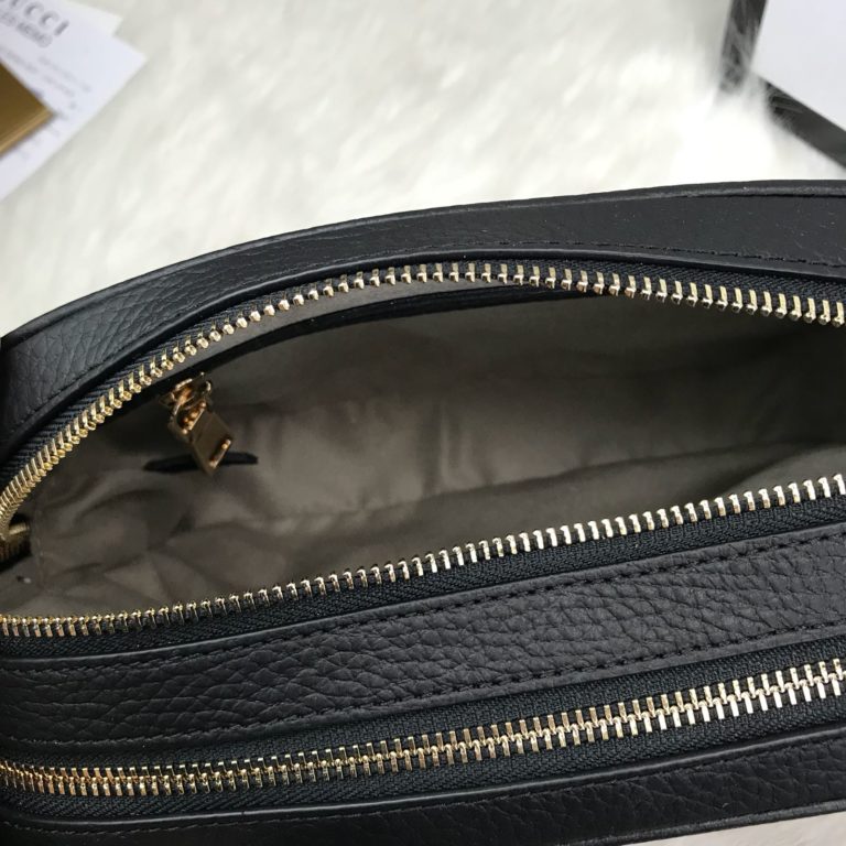 gucci canta soho double cift fermuarli cift askili siyah 23x17