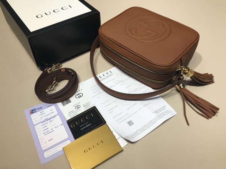 gucci canta soho double cift fermuarli cift askili taba 23x17