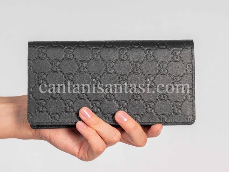gucci cuzdan erkek cuzdan siyah gg logo kabartmali desen